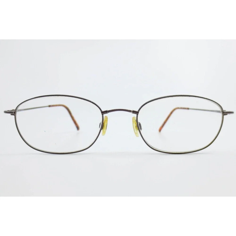 Flexon by Marchon 601 Coffee Brown Oval Eyeglass Frames 52-19-145 Mens Womens